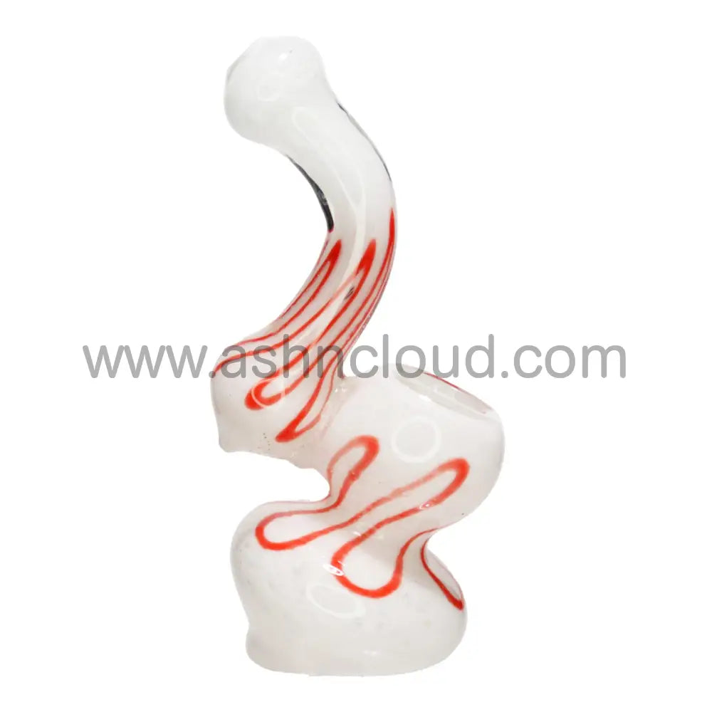 4 In - Multicolor Mini Glass Bubbler Lines Simple