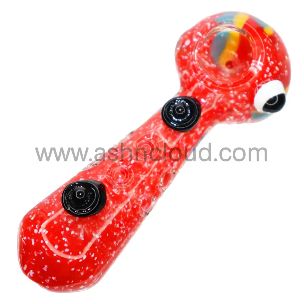 4 In - Multicolor Rasta Eye Glass Hand Pipe