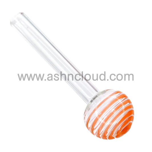 4 In - Orange Twisted Head Oil Burner Clear Body