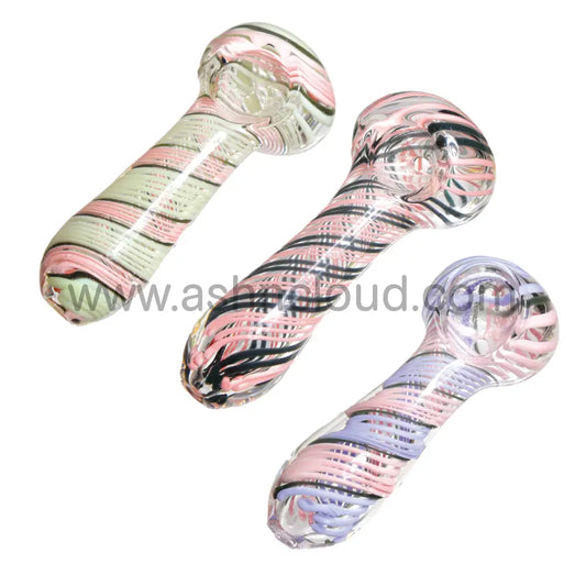 4 In - Pinstripe Spoon Hand Pipe