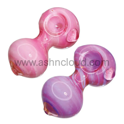 4 In - Purple/Pink Curvy Handle Hand Pipe Spoon