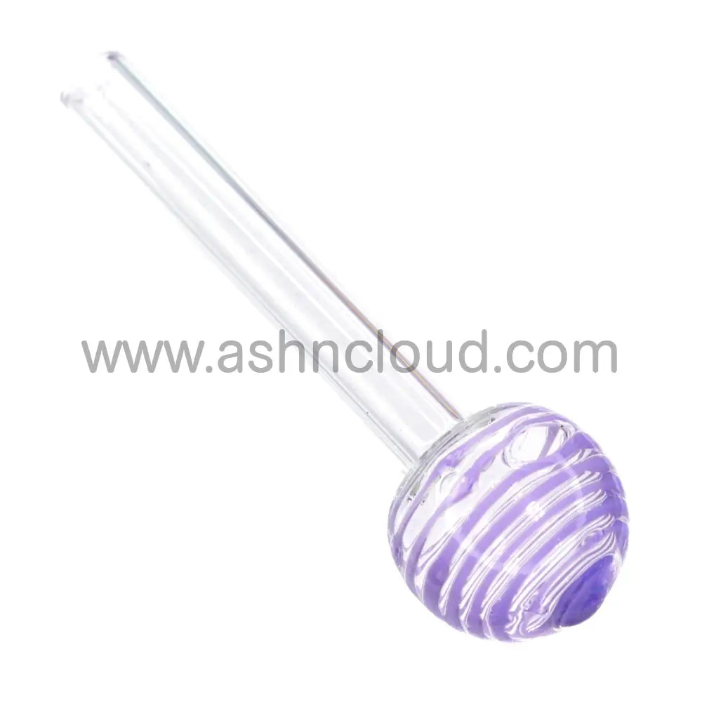 4 In - Purple Twisted Head Oil Burner Clear Body