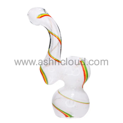 4 In - Rasta Line Glass Mini Bubbler