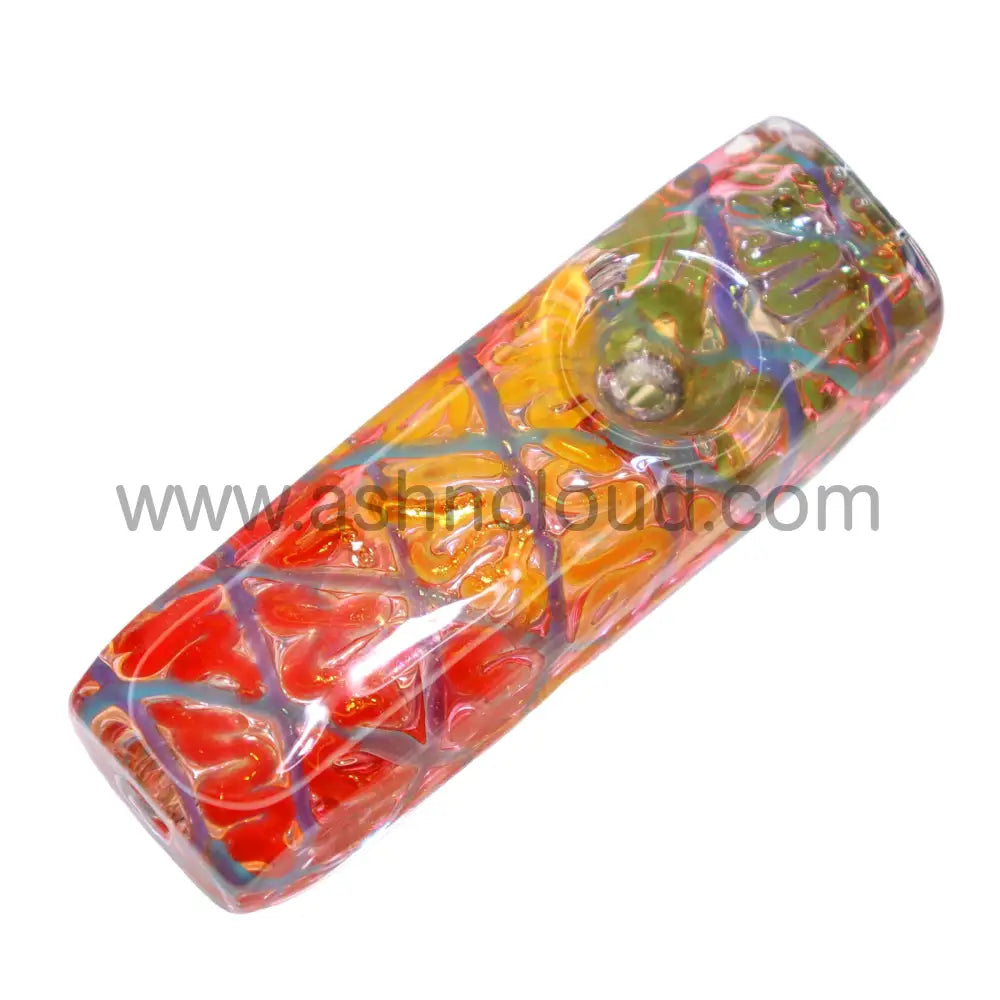 4 In - Rasta Streaky Straight Hand Pipe Spoon