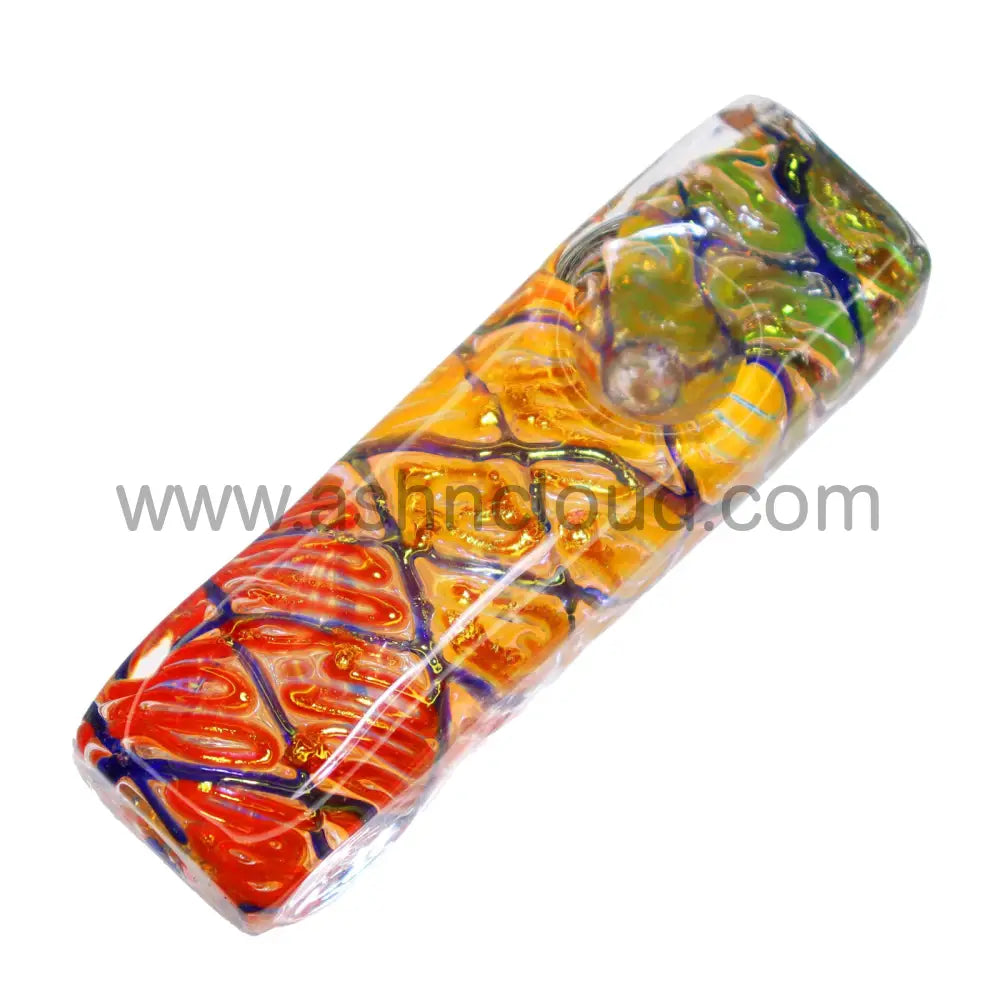4 In - Rasta Streaky Straight Hand Pipe Spoon