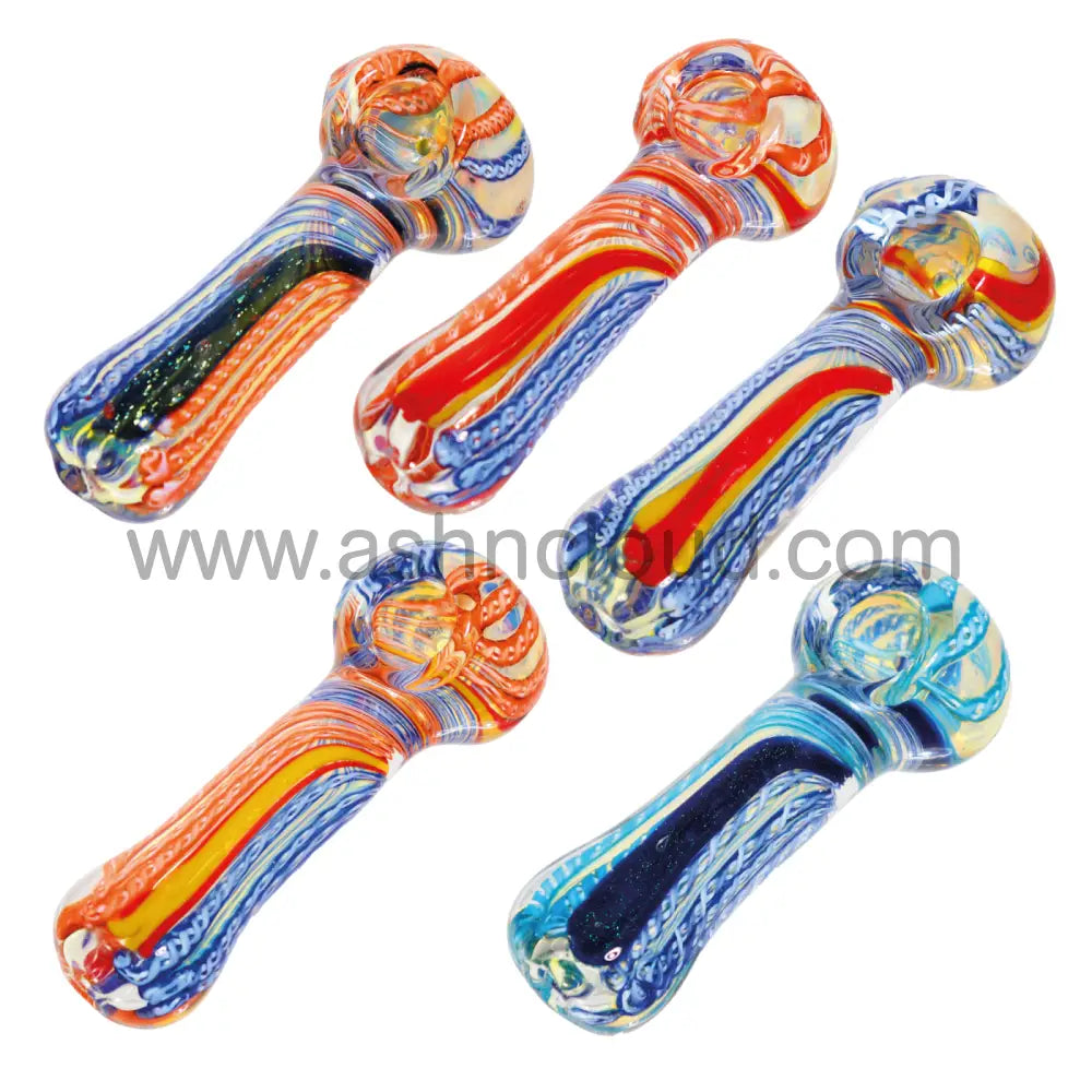 4 In - Shine Body Swirl Spoon Hand Pipe