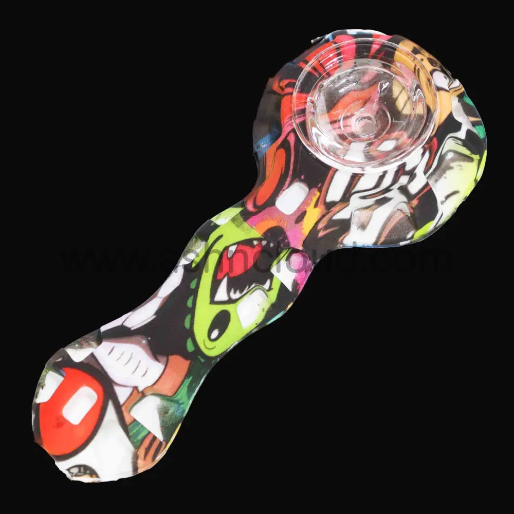 4 In - Silicone Character Hand Pipe Spoon
