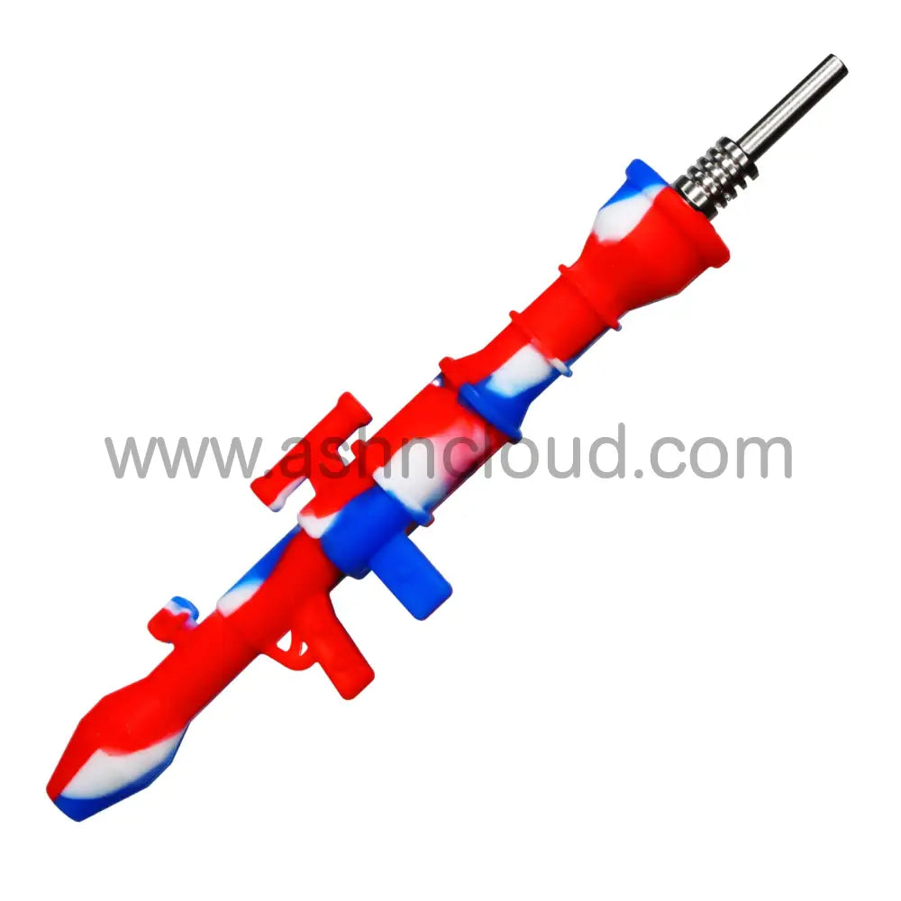 4 In - Silicone Gun Multicolor With Metal Nail 10 Mm