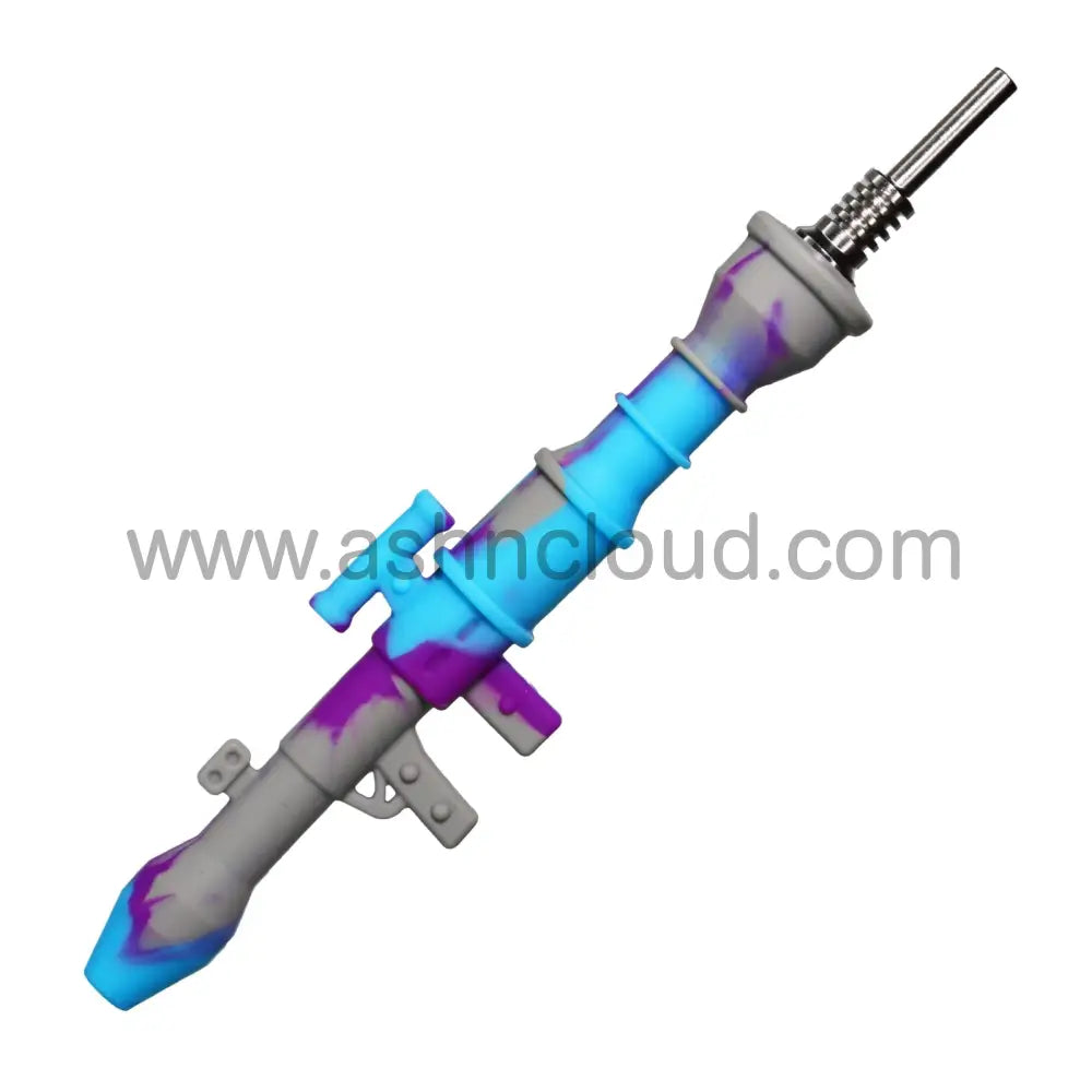 4 In - Silicone Gun Multicolor With Metal Nail 10 Mm