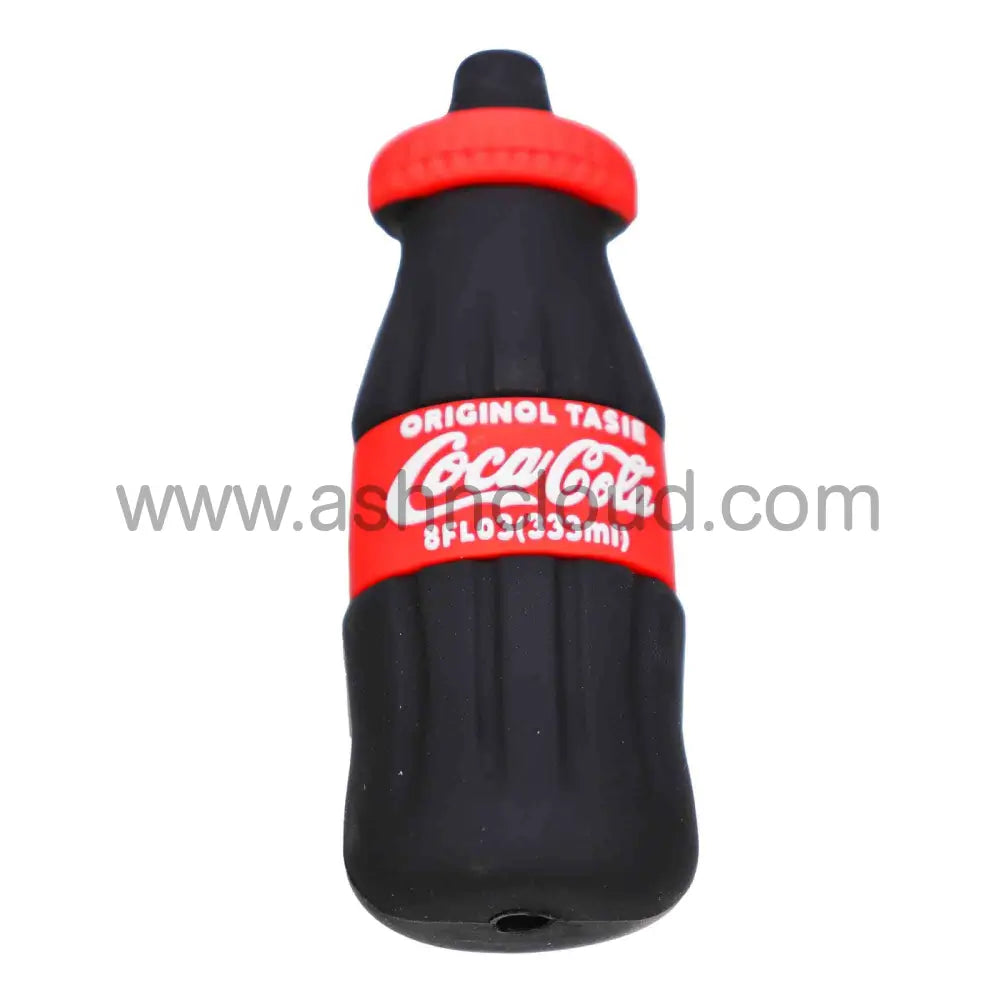 4 In - Single Soda Multicolor Hand Pipe Silicone