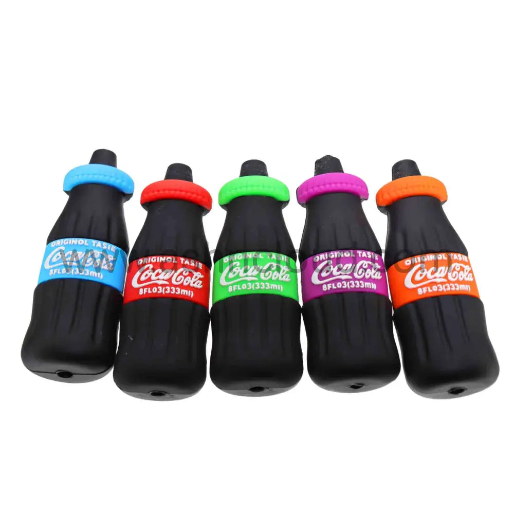 4 In - Single Soda Multicolor Hand Pipe Silicone