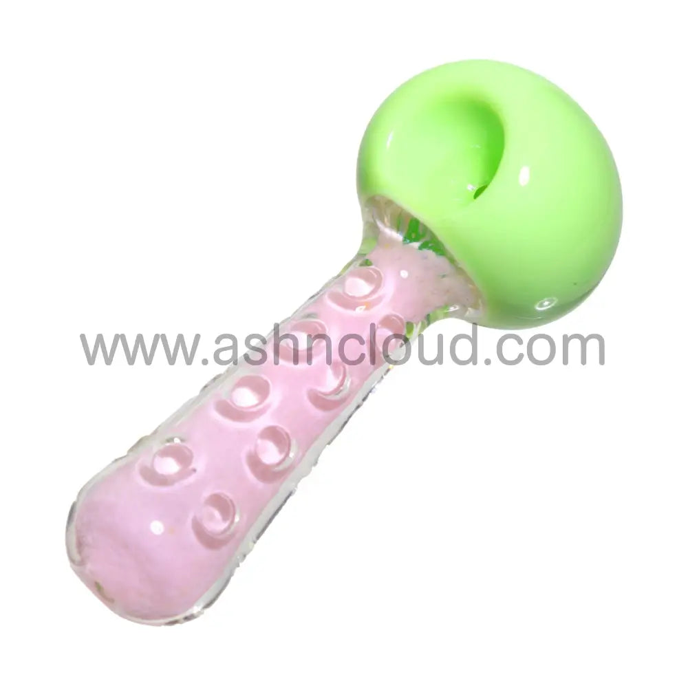 4 In - Slime Color Polka Dots Handle Spoon Pipe