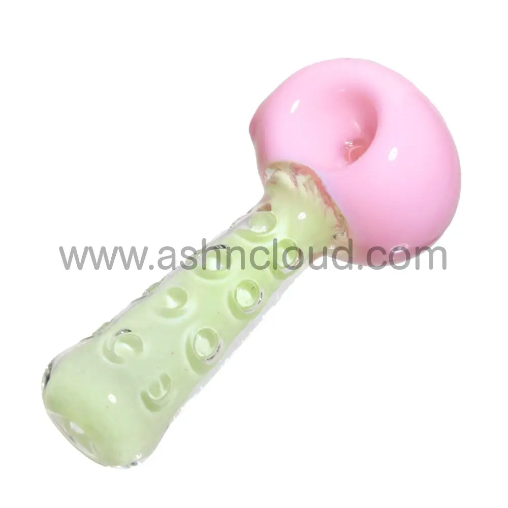 4 In - Slime Color Polka Dots Handle Spoon Pipe