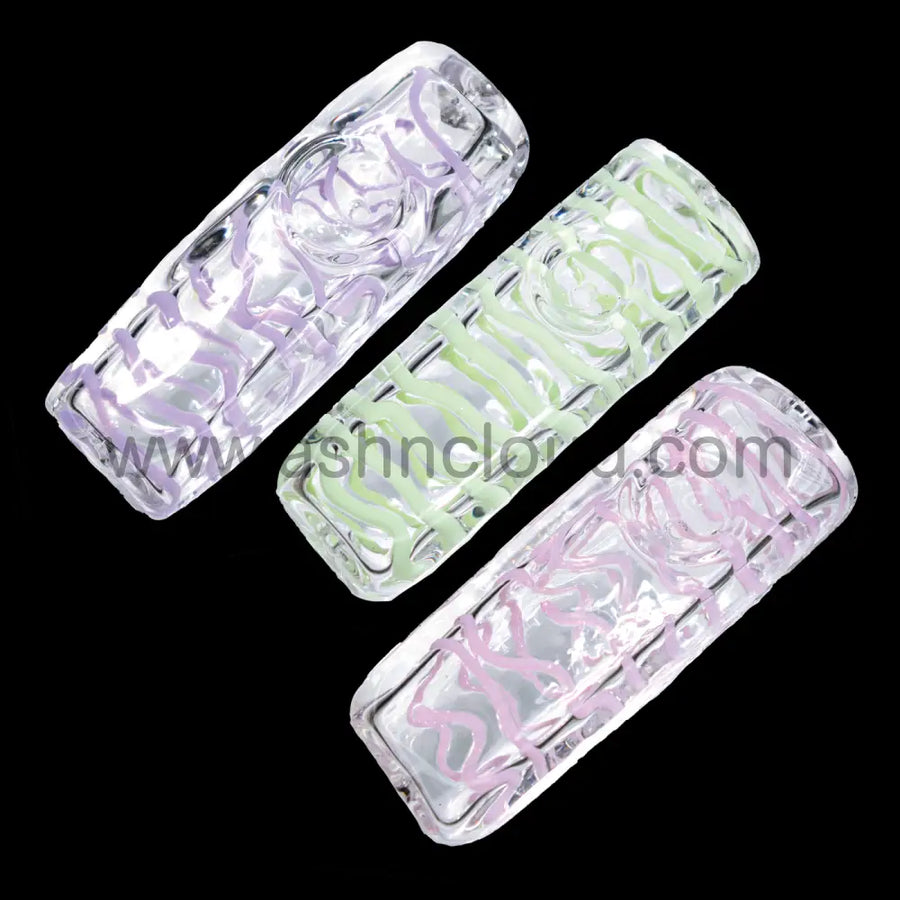4.5 Inch Prism Loop Clear Glass Chillum