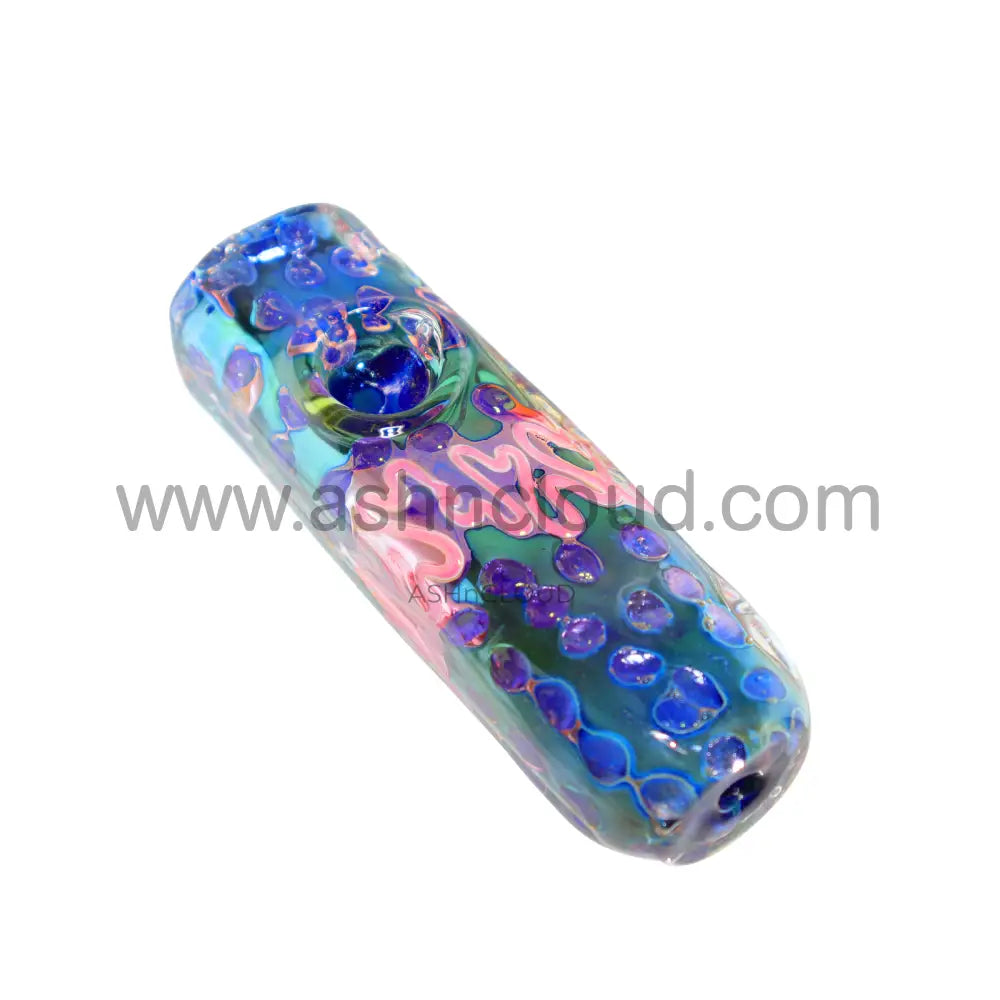 4 In - Straiht Hearts Belt Hand Pipe Glass Spoon