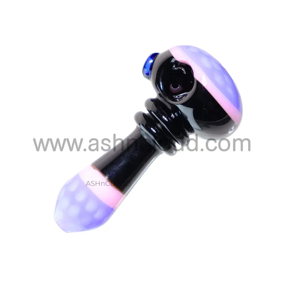 4 In - Streaky Multicolor Fancy Glass Hand Pipe Spoon