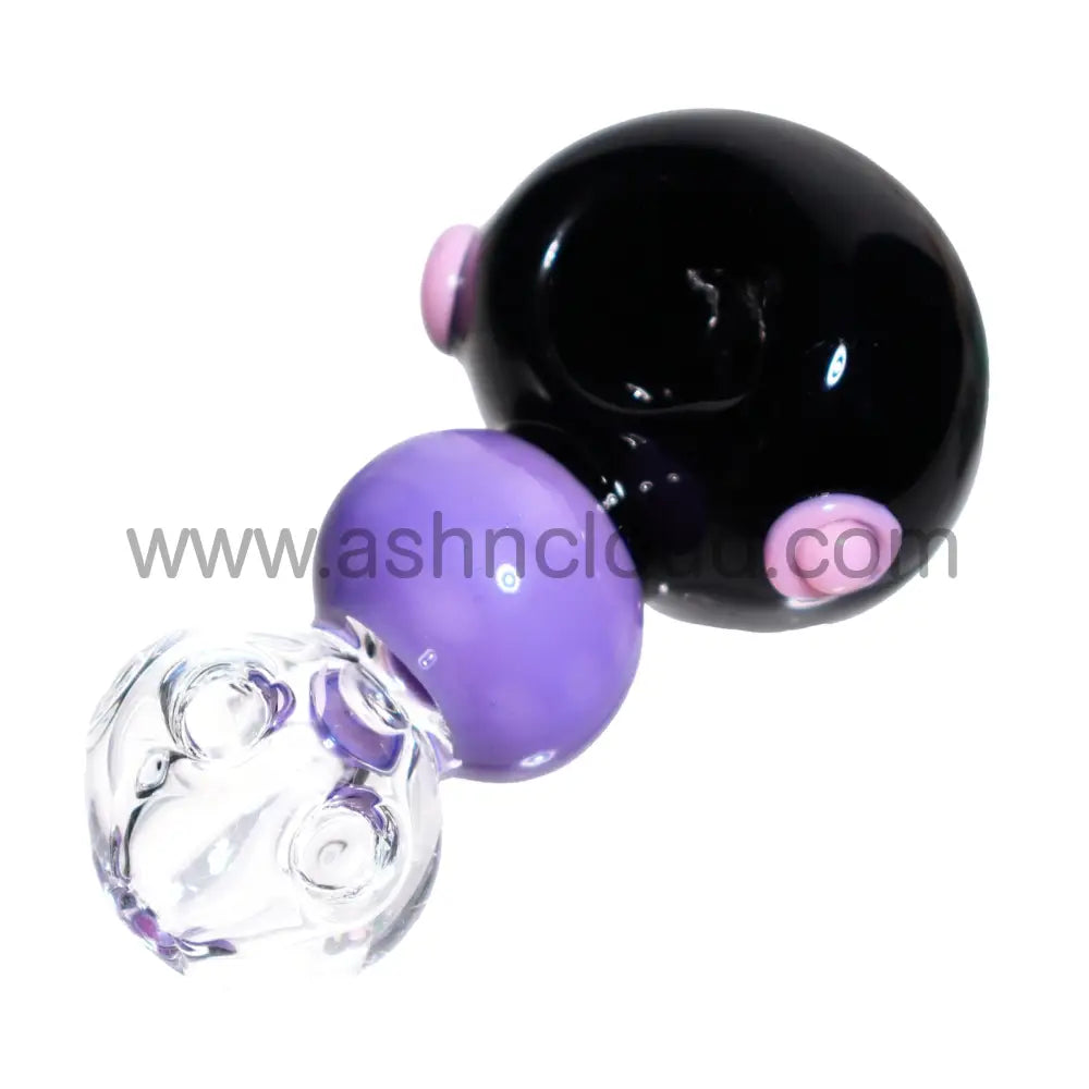 4 In - Triple Ball Curvy Fancy Hand Pipe Spoon Simple