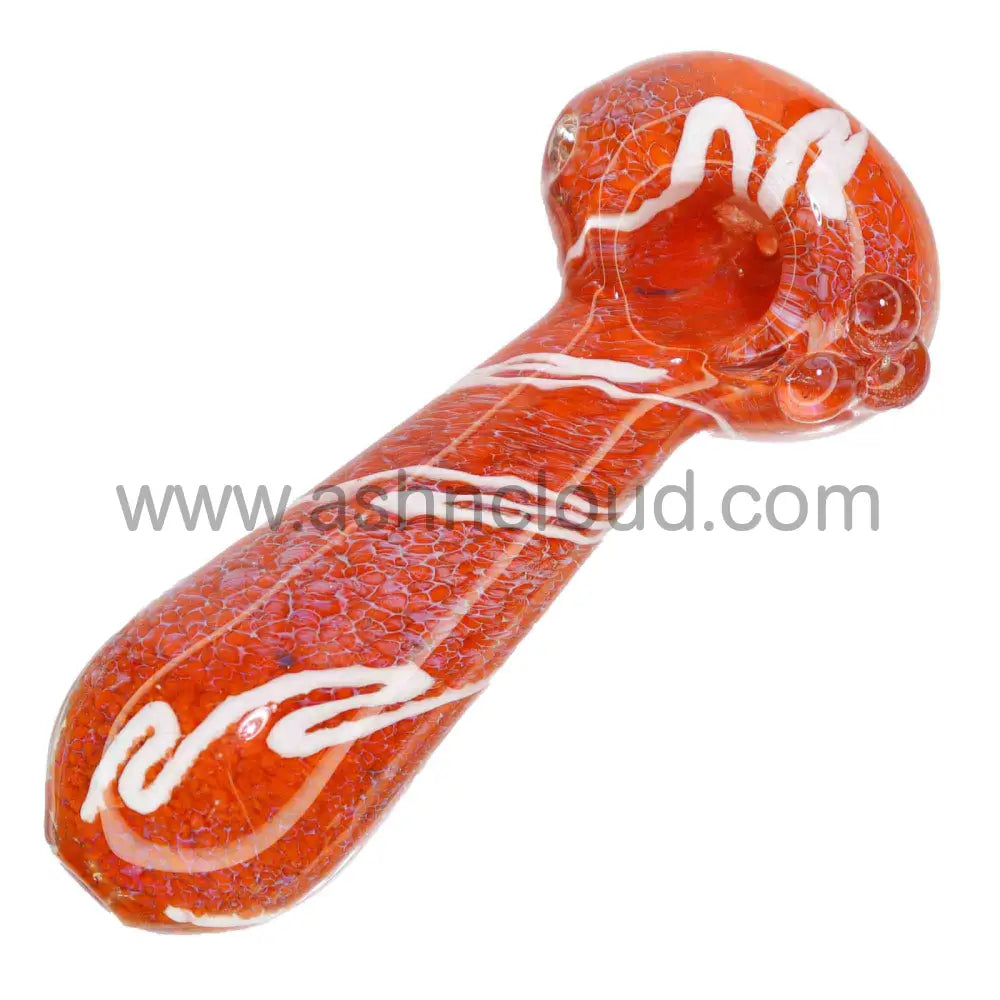 4 In - Twisted Multicolor Hand Pipe Glass White