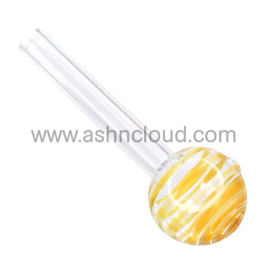 4 In - Yellow Twisted Head Oil Burner Clear Body