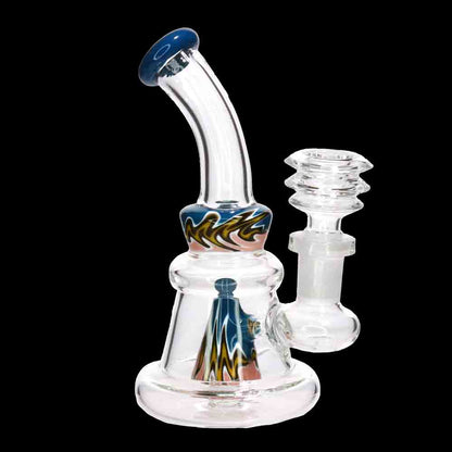 6.5" Color Cone Perc Rig | Heavy Glass Mini Water Pipe