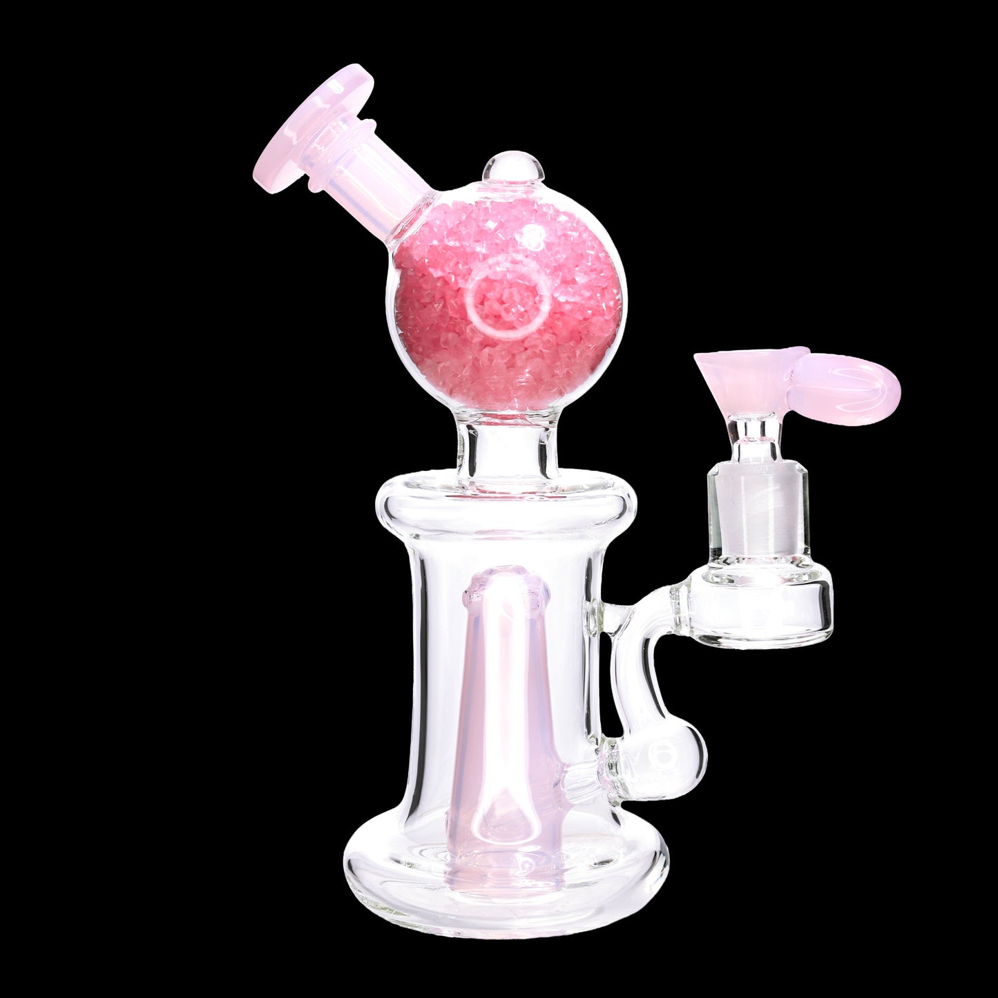 11 in Glow-in-the-Dark Crystal Globe Glass Water Pipe – Assorted Colors