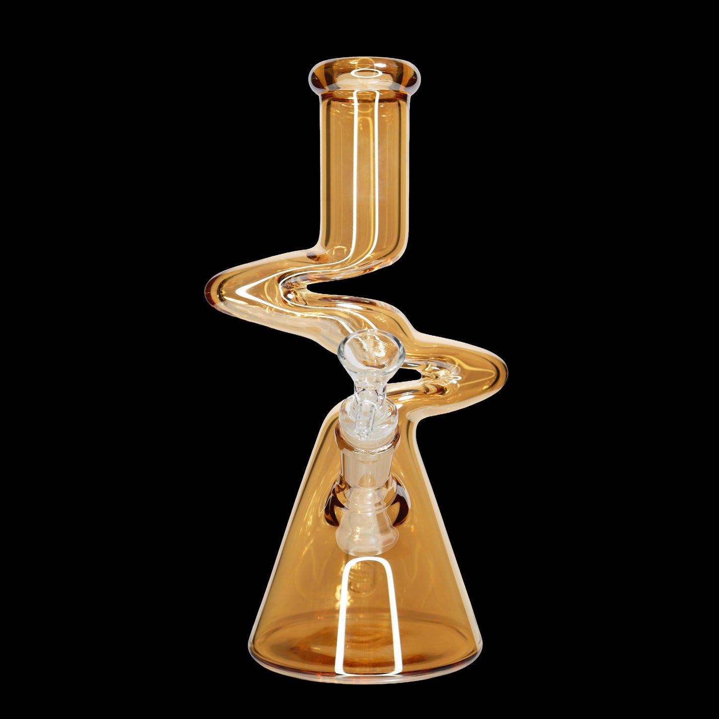 10 Inch Zig Zag Neck Beaker Glass Water Pipe – Assorted Colors Wholesale