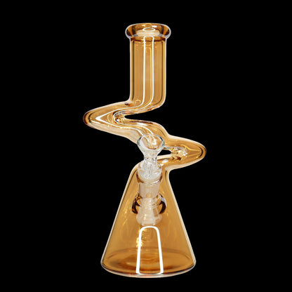 10 Inch Zig Zag Neck Beaker Glass Water Pipe – Assorted Colors Wholesale