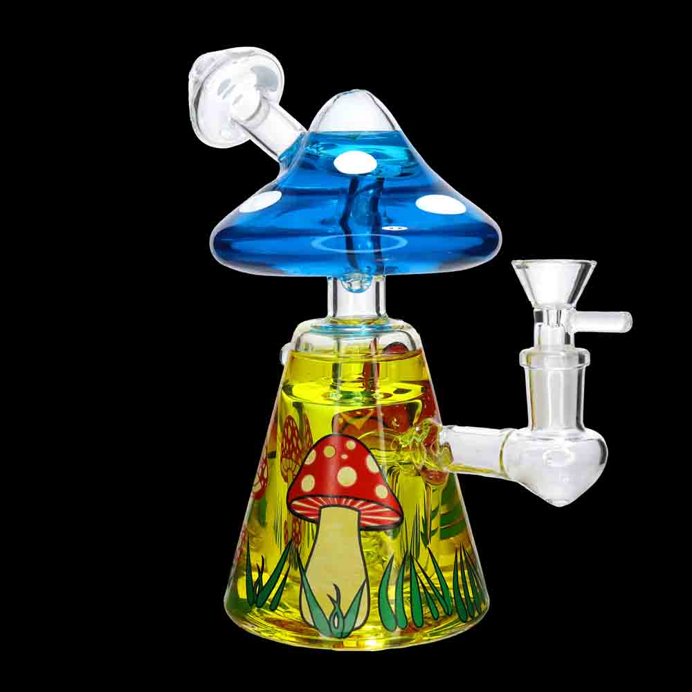 ❄️🍄 Frozen Forest Glycerin Mushroom Water Pipe – 10 Inch | Premium Novelty Cooling Bong