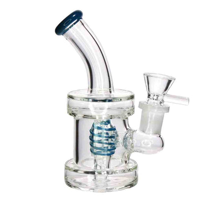 5" Spiral Perc Mini Rig | Heavy Glass Water Pipe