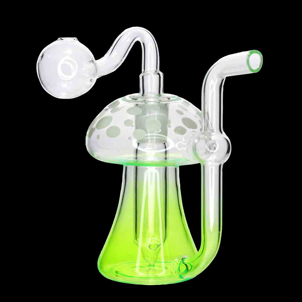 6 in - Mushroom Glass Oil Burner Water Pipe
