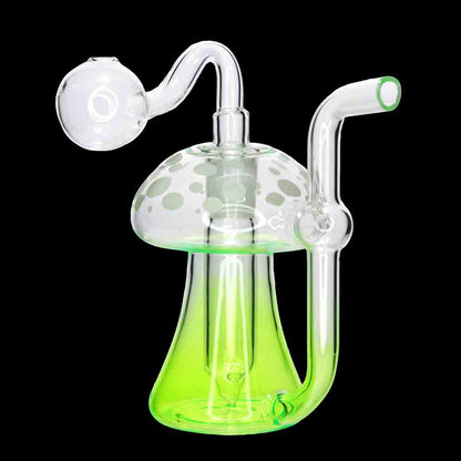 6 in - Mushroom Glass Oil Burner Water Pipe