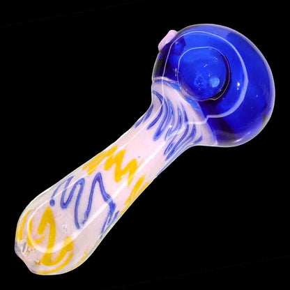 🎨 Pastel Wig Wag Hand Pipe – 6 Inch | Colorful Spoon Glass Pipe