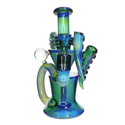 8" Fancy Galaxy Glass Water Pipe | Premium Artistic Design Wholesale Smoke Shop