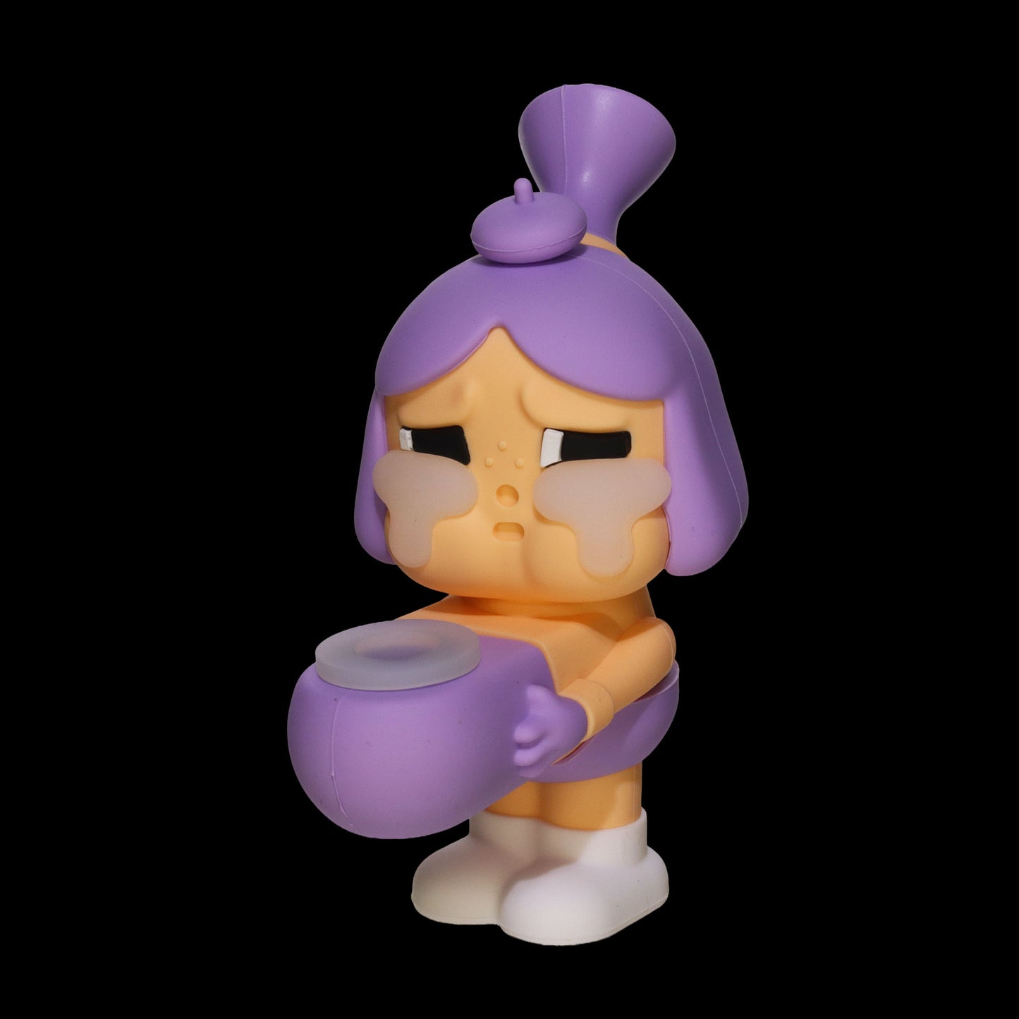 Crying Girl Character Silicone Hand Pipe – Assorted Colors Wholesale