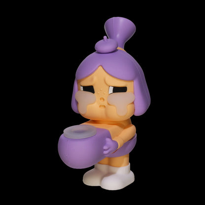 Crying Girl Character Silicone Hand Pipe – Assorted Colors Wholesale