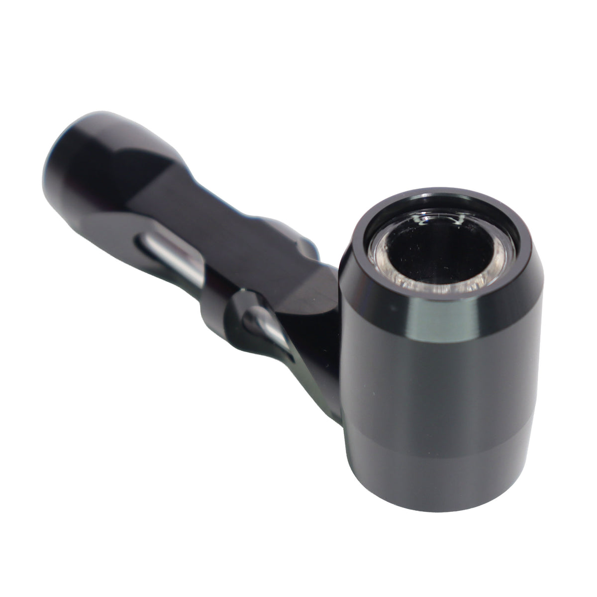 Vented Metal Hand Pipe with Glass Bowl – Assorted Colors Wholesale