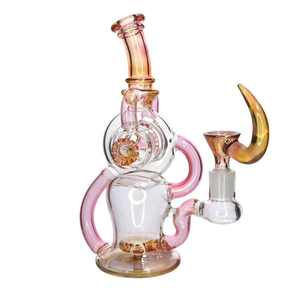 8" Fancy Glass Water Pipe | Artistic Heavy Glass Display