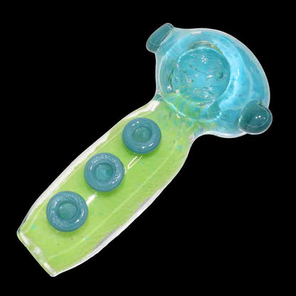 4" Heavy Glass Hand Pipe – Thick Body with Raised Grip Dots