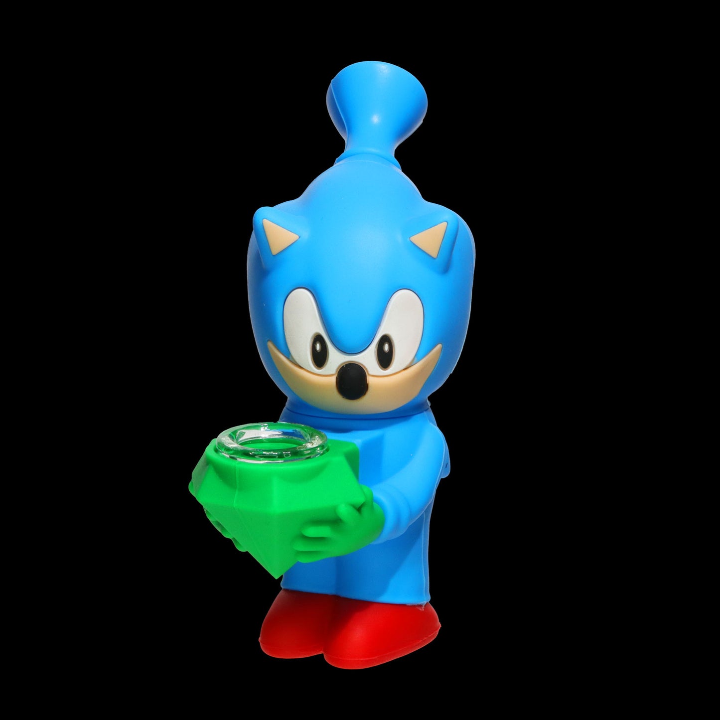 Speedy Hedgehog Hero Silicone Hand Pipe with Glass Bowl – Wholesale