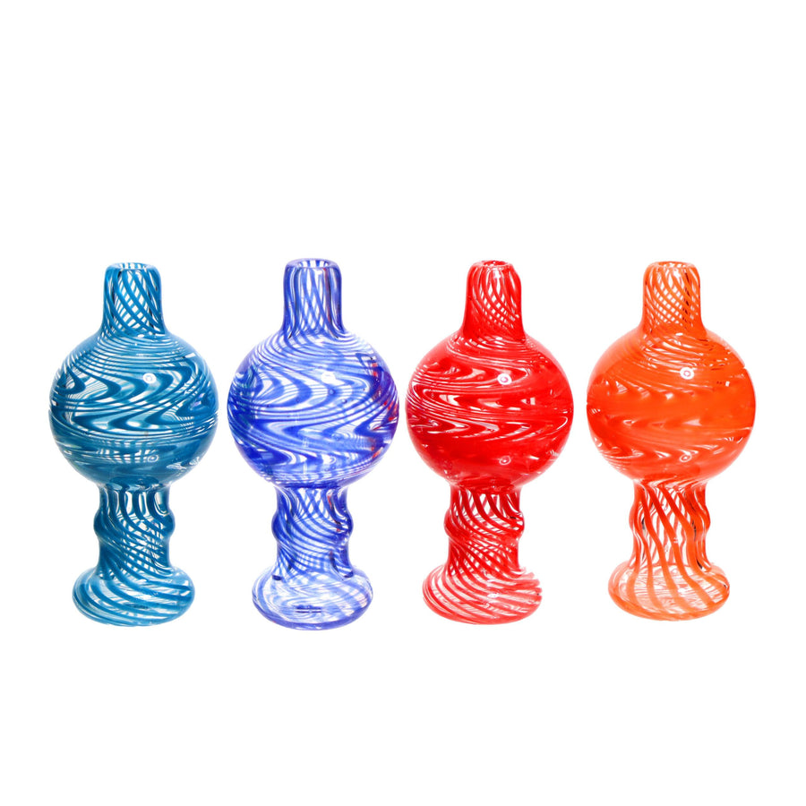 Swirl Multicolor Clear Glass Carb Cap
