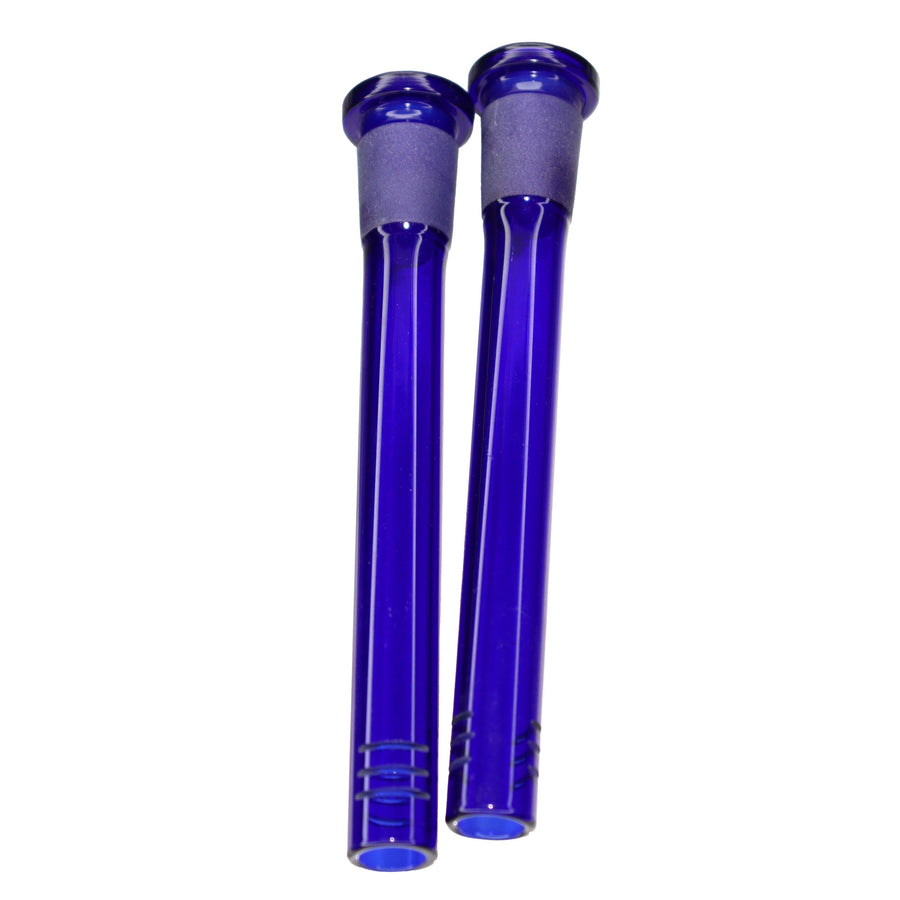 4.5 Inch Blue Glass Downstem