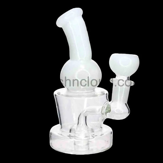 5” Bulb Neck Mini Glass Bong – Compact Bent Mouthpiece Water Pipe for Smoke Shops (Assorted Colors)
