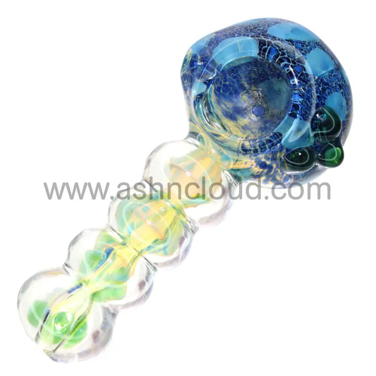 5 In - Balls Handle Multicolor Head Fumed Glass Hand Pipe Spoon