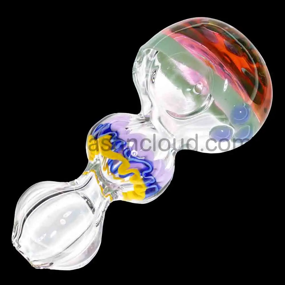 5 in - Balls Honeycomb Glass Spoon Pipe