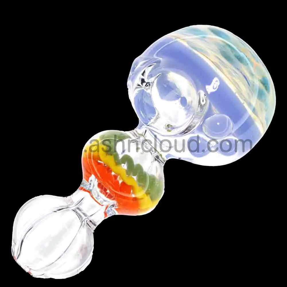 5 in - Balls Honeycomb Glass Spoon Pipe