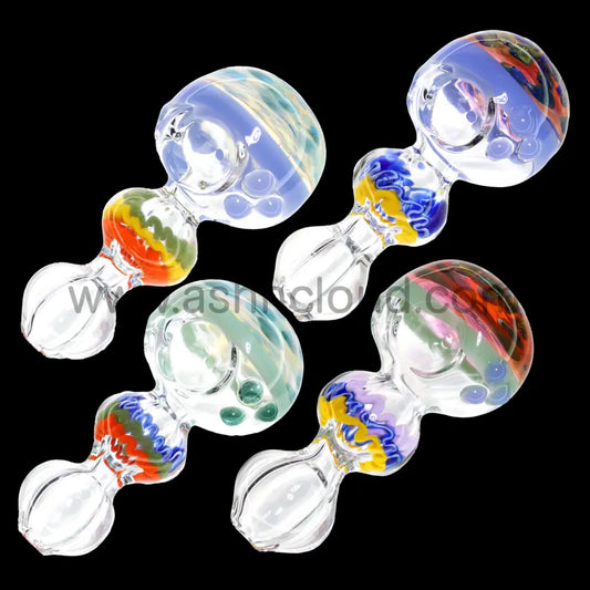 5 in - Balls Honeycomb Glass Spoon Pipe