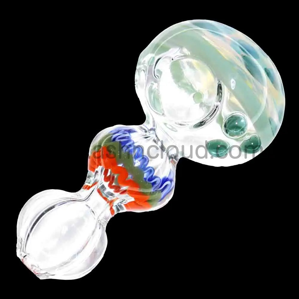 5 in - Balls Honeycomb Glass Spoon Pipe