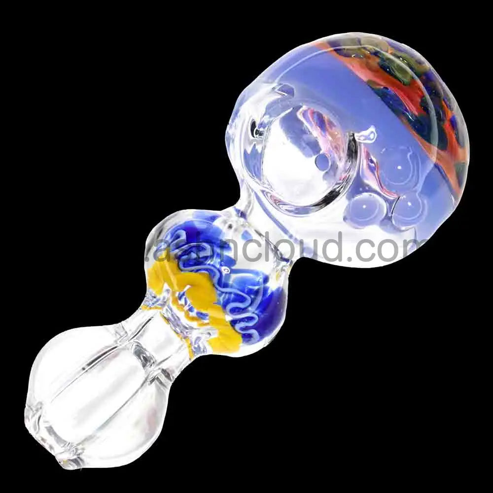 5 in - Balls Honeycomb Glass Spoon Pipe