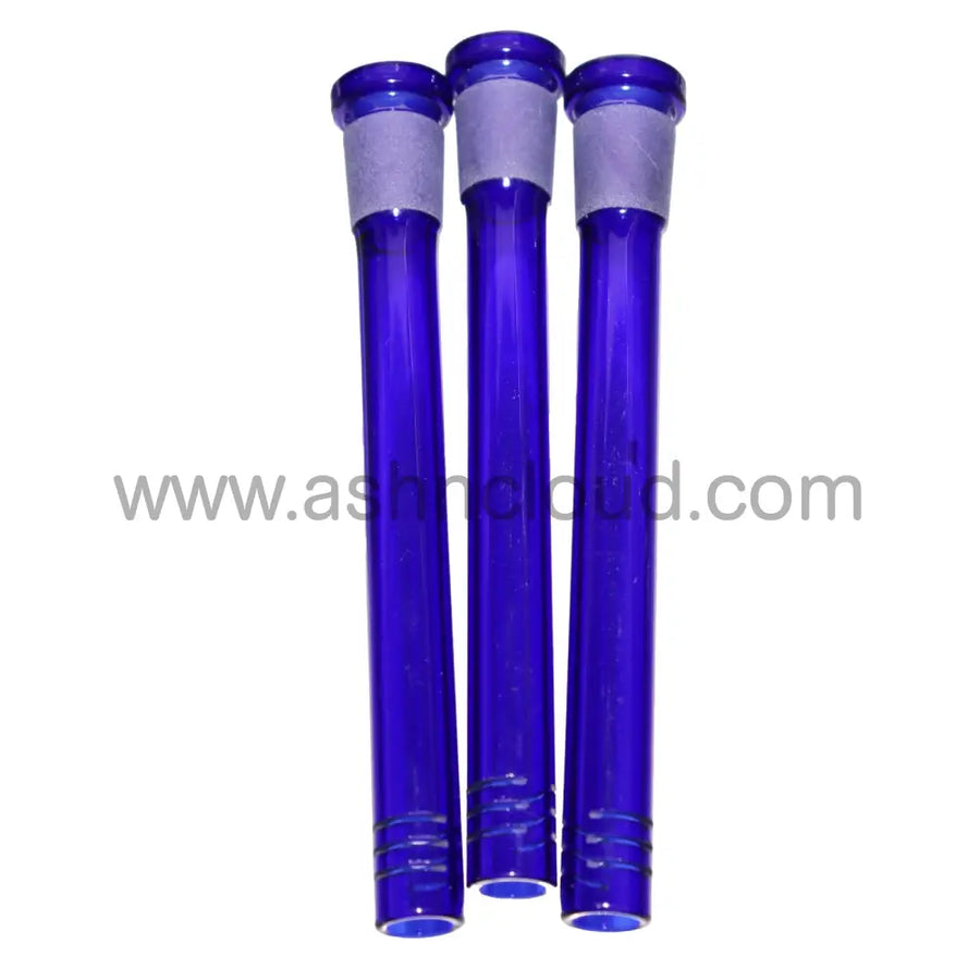 5 Inch Blue Glass Downstem