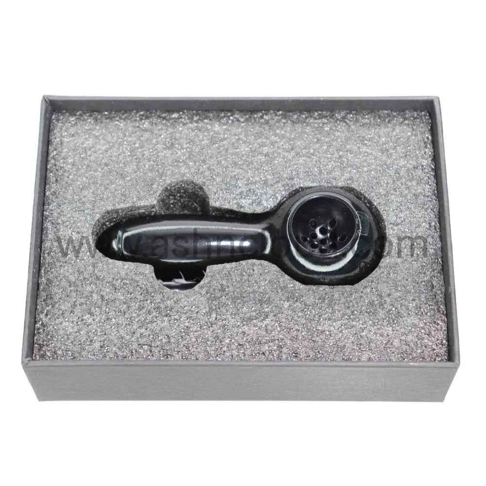 5 In - Box Black Metalic Spoon Hand Pipe